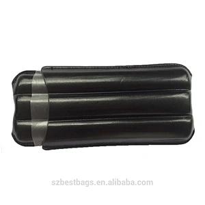 Shenzhen factory custom humidor case handmade real leather box cigar case