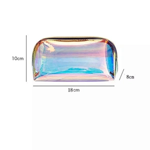 Cheap Factory Price see through cosmetic bag recycled zipper with