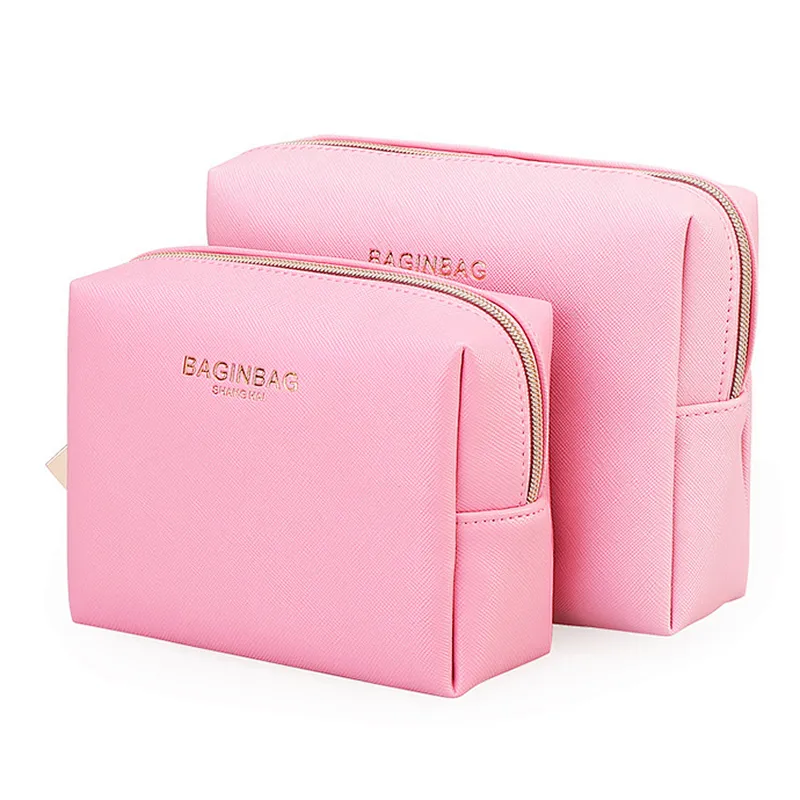 Small customized portable high quality black cosmetic pouch bag for purse