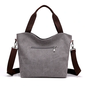 Ladies Hobo Bag, 2019 Women Canvas Tote Handbags Vintage Shoulder Crossbody Bags Grey