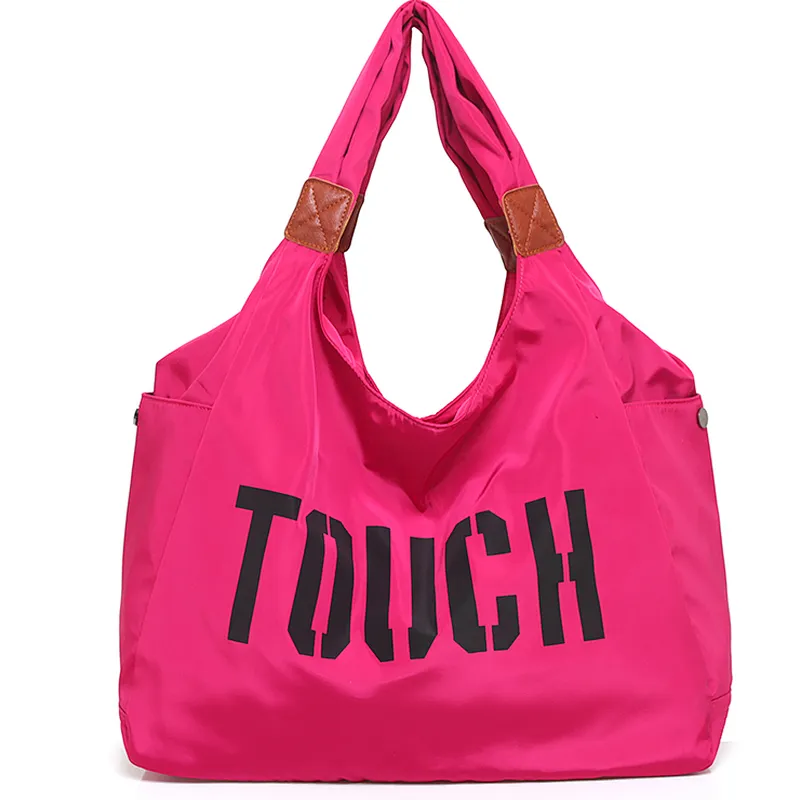 Customizable reusable large utility heavy duty folding nylon tote bags for shopping