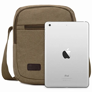 High quality small durable canvas men bike messenger crossbody sling bag for boys