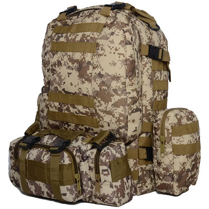 Outdoor travel hiking backpack camouflage trekking tactical combination backpack