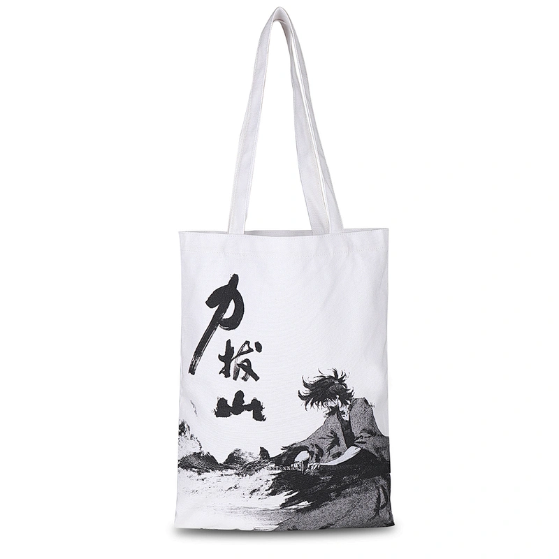 cotton canvas free-spirited and uninhibited Illustration figures print eco-friendly tote bag