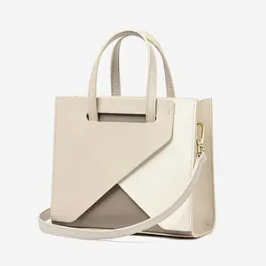 Genuine Leather Mini Crossbody Bag Lady Handbags Simple Color Matching Purse