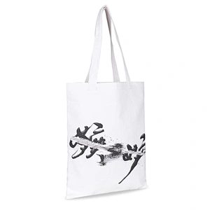 Cotton canvas chinese style print simple eco-friendly tote bag