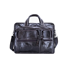 2019 casual vintage leather man's business briefcase15.7 size of business handbag for office or leisure travel