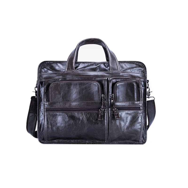 2019 casual vintage leather man's business briefcase15.7 size of business handbag for office or leisure travel
