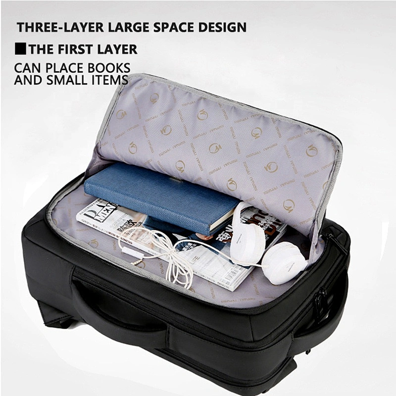 New Trendy 600d nylon backpack laptop bag new to 2019 waterproof USB charging travel giveaway men