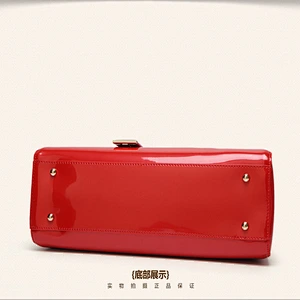 2019 new simple classic fashion patent leather handbag evening bag for women for feast or party