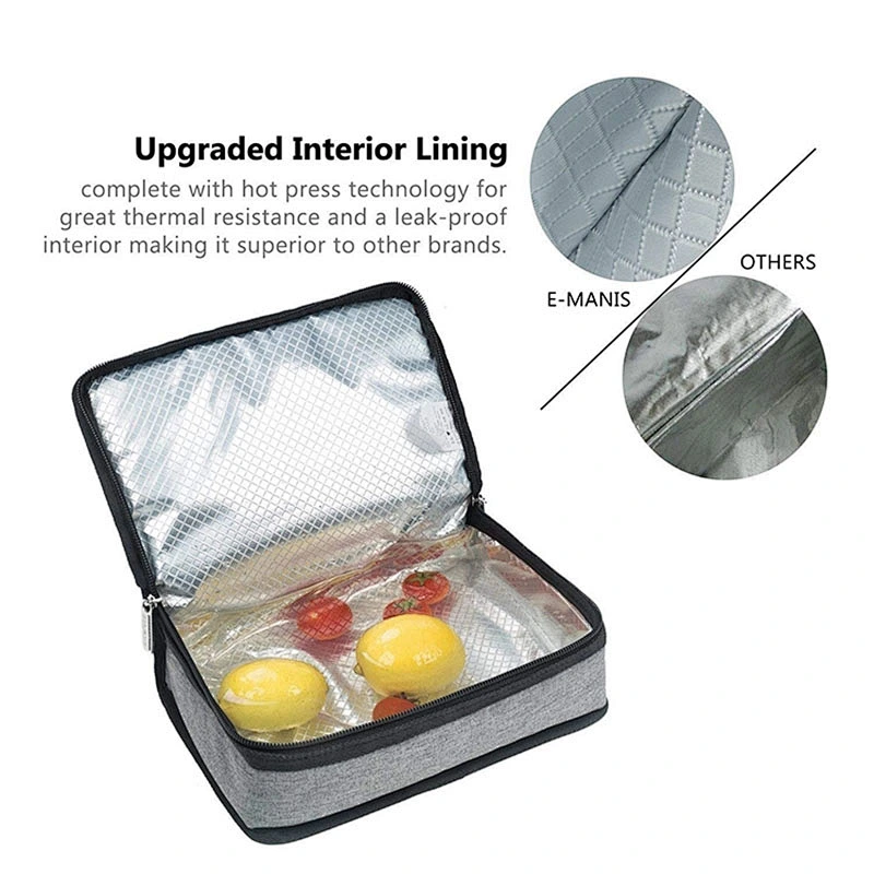 Hot Selling Practicla Portable Food Storage Insulated 300D canvas Lunch Bag For Men for outdoor camping