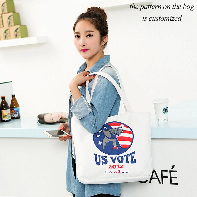 Promotional cheap big lightweight funny animal print shopping bag with zipper