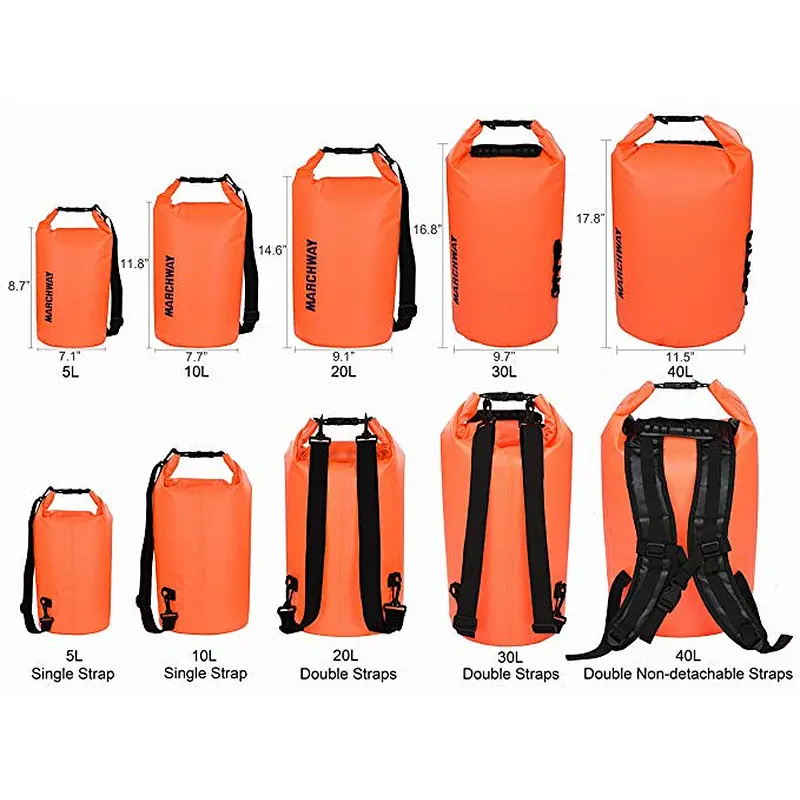 Latest  5-40L Floating Waterproof Dry Bag For Camping Or Hiking