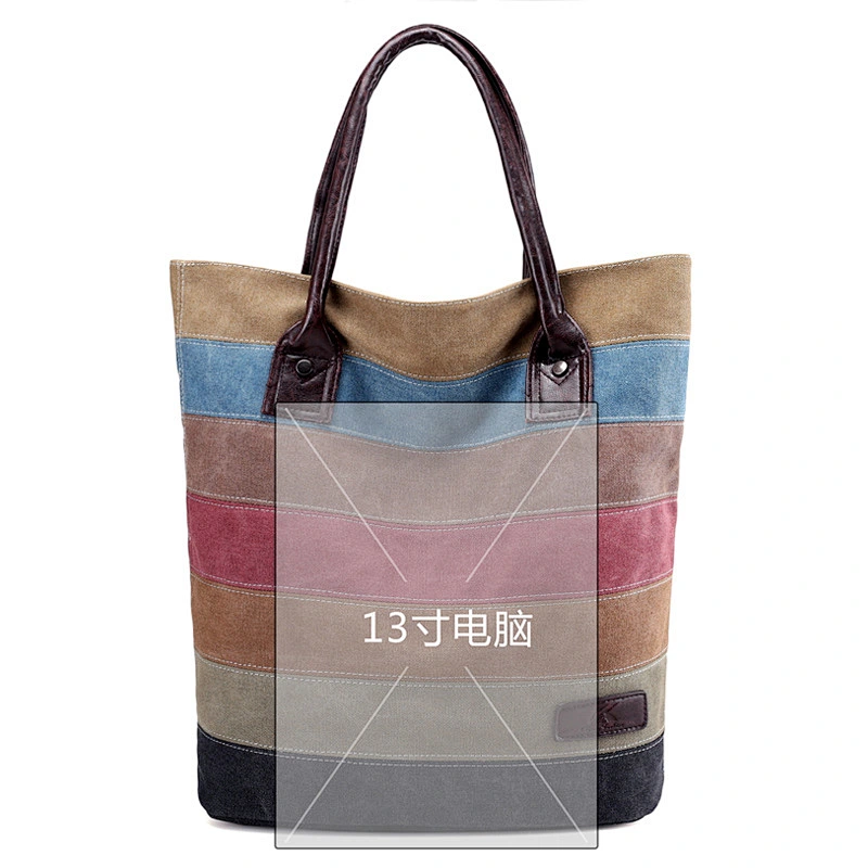 2019FW new coming  Women's Canvas Multi-Color Hobos Shoulder Bag Tote Handbag for lady