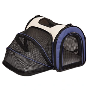 Folding oxford dog pet travel carrier bag for Oxford+Mesh cloth+Plush mat