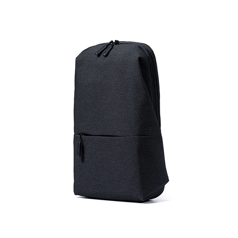 Popular reusable nylon cloth lightweight small sport chest USB sling bag