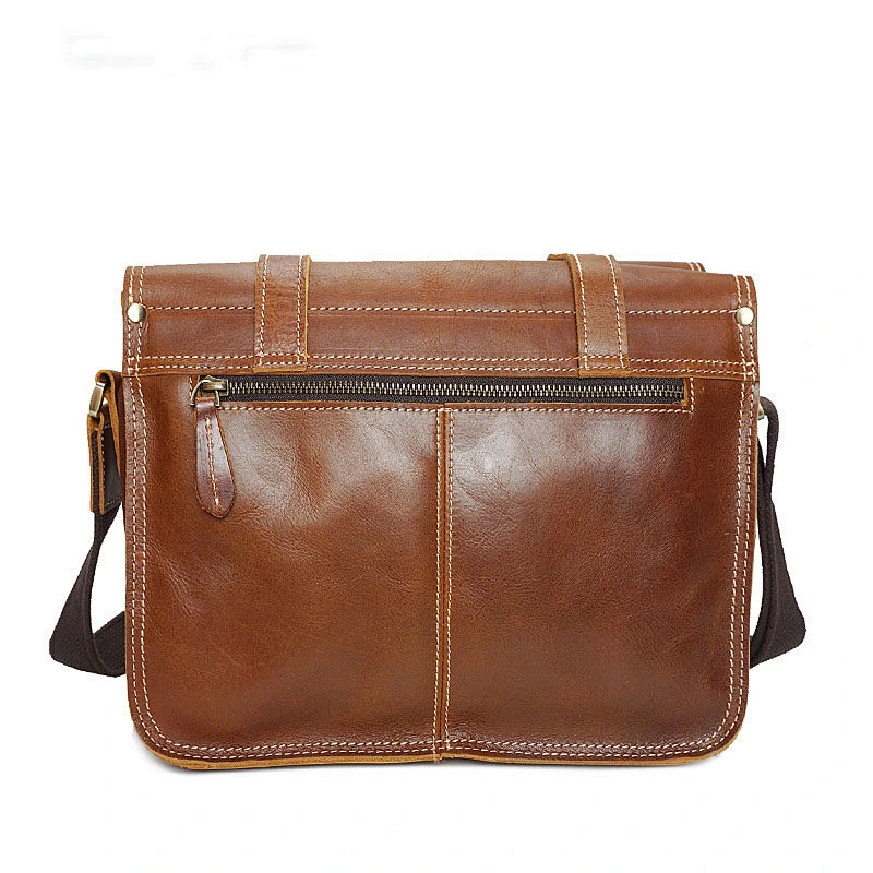 Mens Messenger Bag Waterproof Vintage Genuine Leather Waxed Canvas Briefcase Large Satchel Shoulder Bag