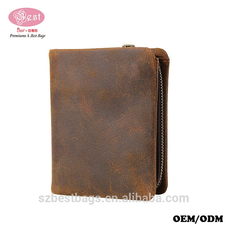 Men's RFID Blocking Wallet Vintage Genuine Leather Bifold Wallet with Cash Pocket and Cardler Slots