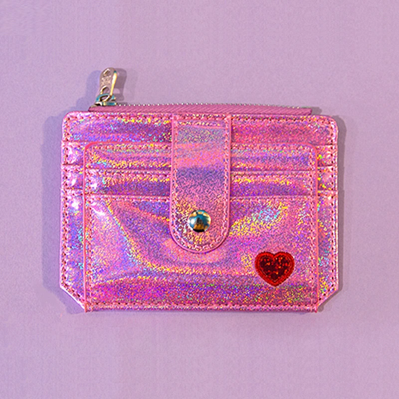 2019 New Women's Coin Purse Laser Shining Leather Card Wallet Women Mini Card Bag