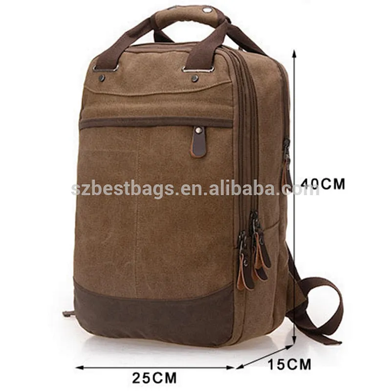 Factory casual canvas bag man bag computer backpack student leisure shoulder bags