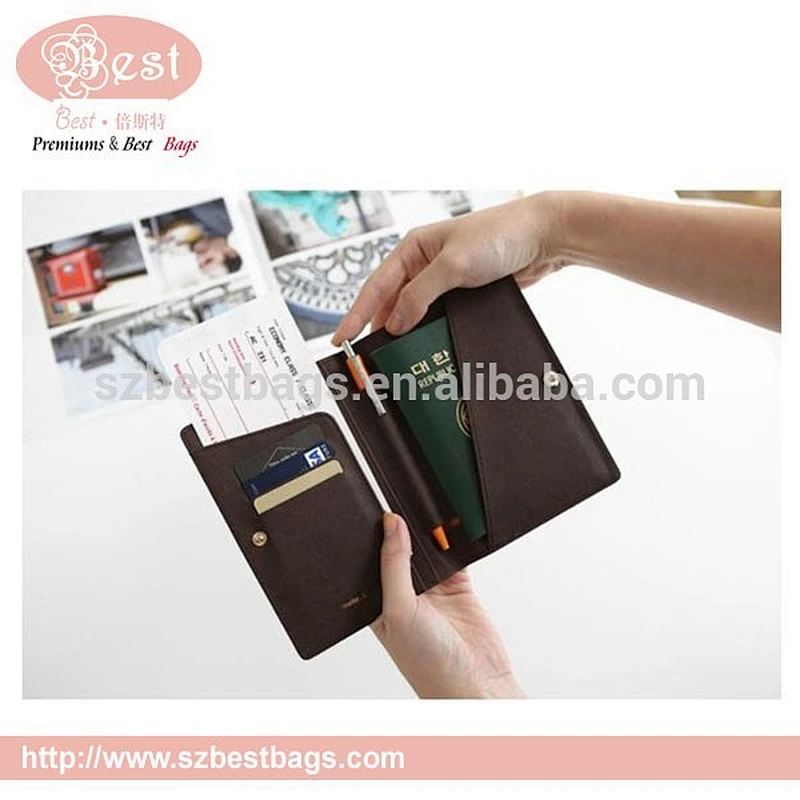 RFID blocking secure passport holder card holder wallet