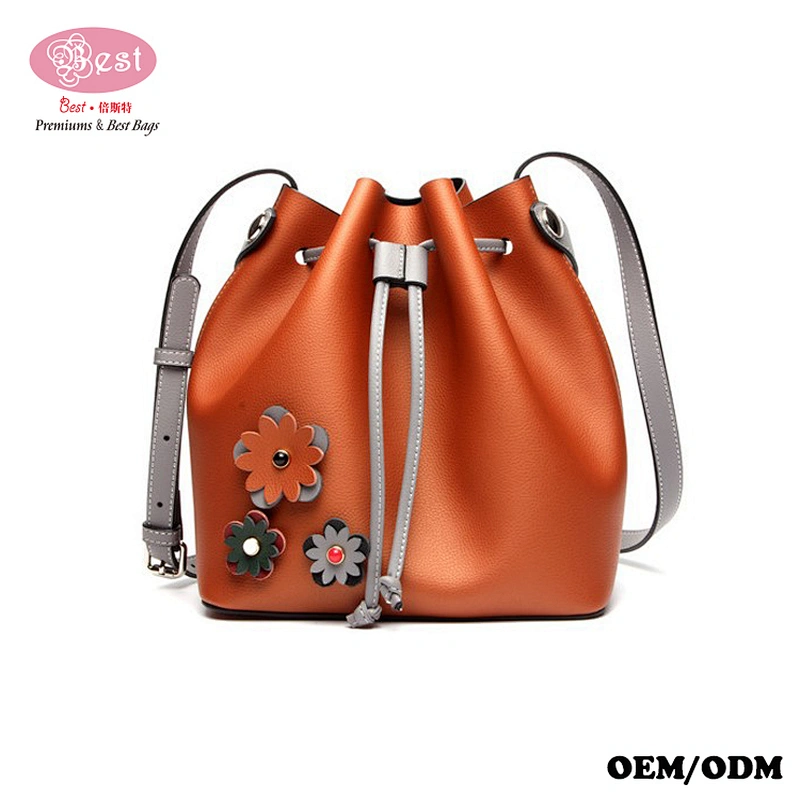 Elegant fashion customized Drawstring Bucket Bag for Women Crossbody Purse Shoulder Bag Suede Tote Handbags