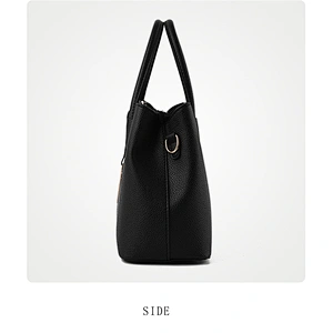 2020 Fashion simple large capacity pu ladies handbag three-piece for shopping or daily use