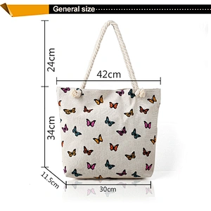 Customized cheap recycle printed cotton fabric shopping souvenir tote bag with logo