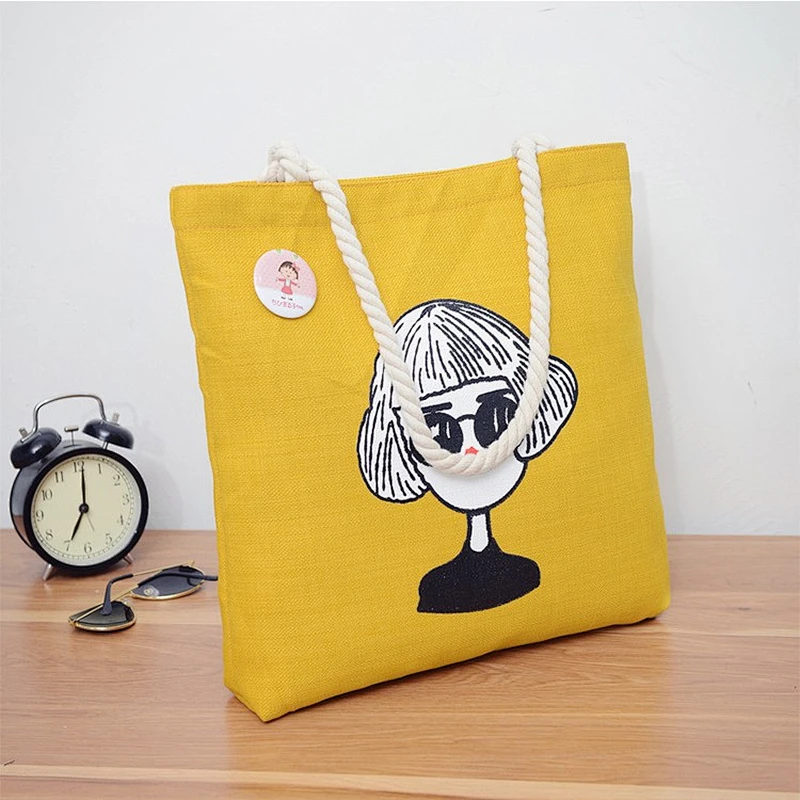 Reusable foldable personalized custom printed cotton canvas tote shopping bags