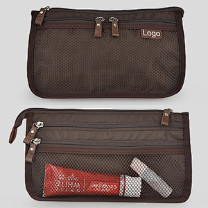 Mens travel hotel waterproof stand up toiletry package bag for men