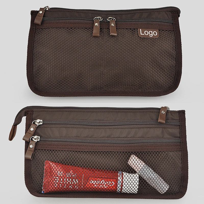 Mens travel hotel waterproof stand up toiletry package bag for men