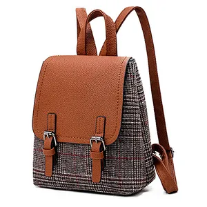 Fashion Lady PU Leather Travel Work School Bag Rucksack