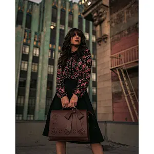 retro female purses handbags bowknot tote bag leather hand bags briefcase working