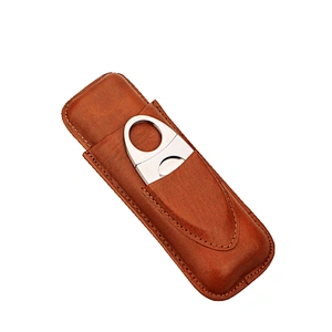 Hot selling new arrival genuine leather cigar case