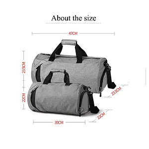 Wholesale custom mens ladies small waterproof washable gym duffle bag with shoe compartment