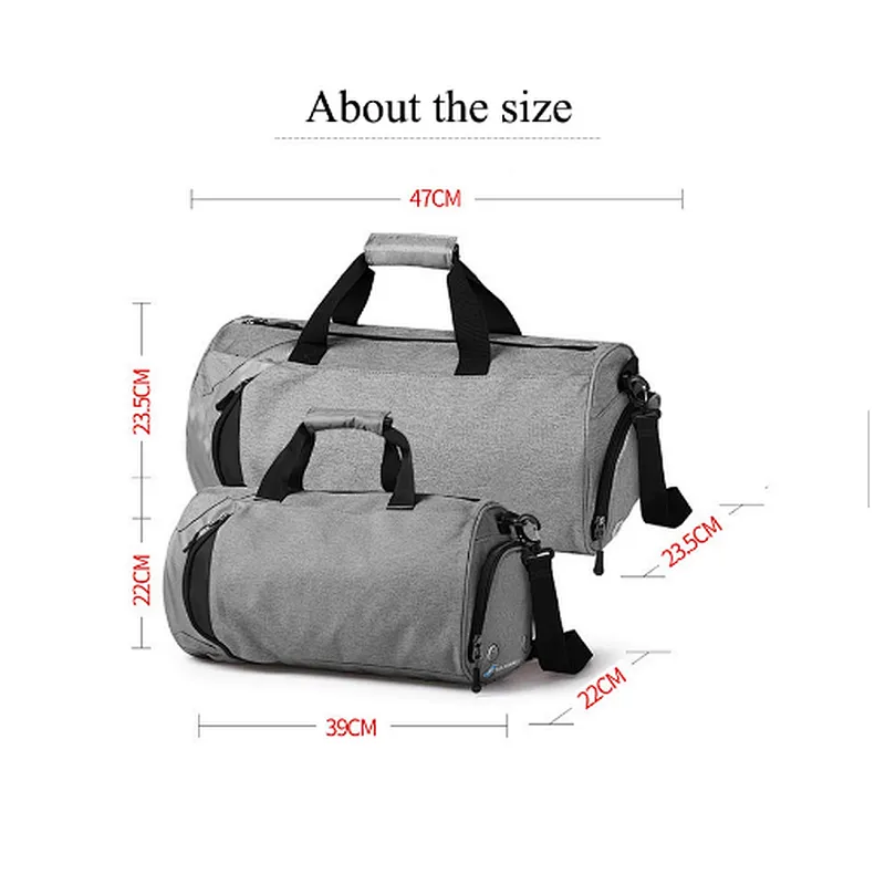 Wholesale custom mens ladies small waterproof washable gym duffle bag with shoe compartment
