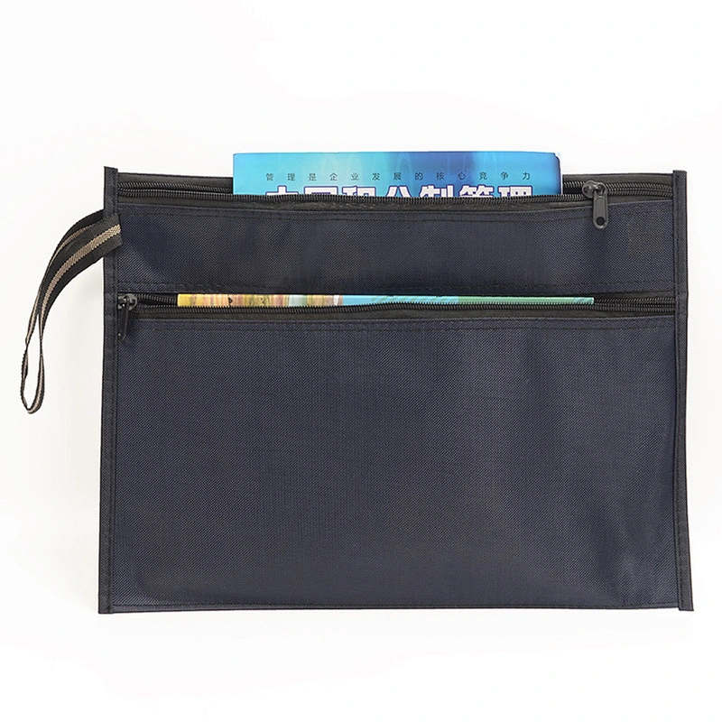 Hot Selling Oxford Cloth Handbag File Bag Conference Bag Briefcase with two zippers
