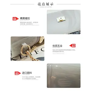 wholesales Women's  candy color square Shoulder Bag jelly bag handbags fashion PVC ;Jelly bag silicone for shopping