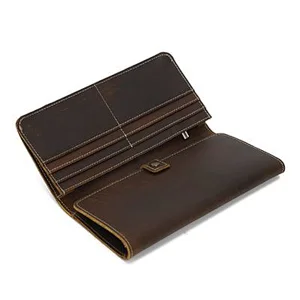 Vintage Genuine Leather Wallet Unisex Leather Passport Holder Card Holder
