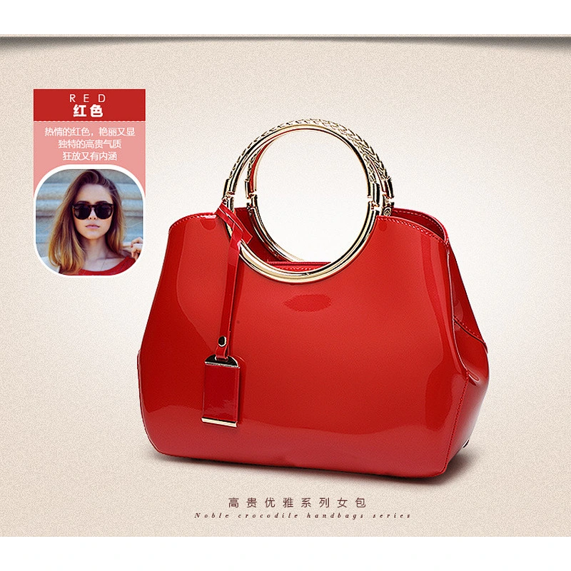 2019 elegant classic fashion patent leather handbag evening bag for women for feast or party