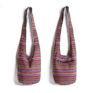 Fashion classic ramie cotton fabric printed cross shoulder bucket bag casual bag for women for shopping or travel