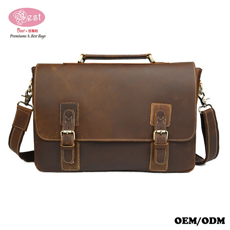 Genuine Leather Material and Unisex Gender Cowhide leather Messenger bag