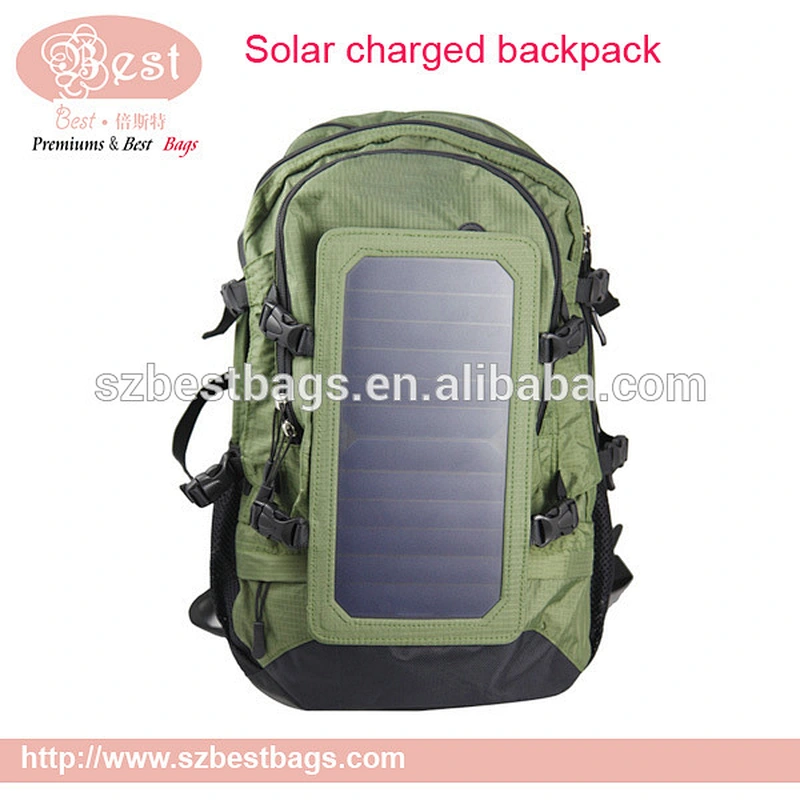 wholesale solar battery charger backpack for outdoor