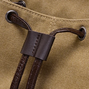 2020 Unisex Backpack Vintage Canvas genuine Leather Rucksack College School bag big girl Casual Daypack Outdoor one piece