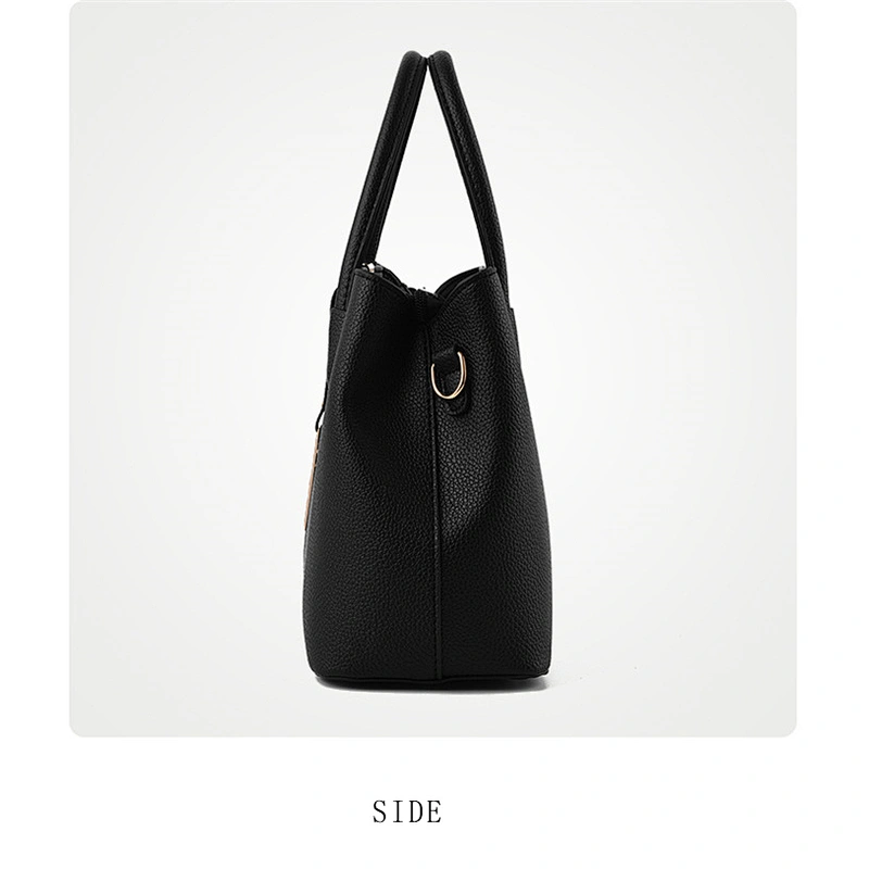 2020 Fashion simple large capacity pu ladies handbag three-piece for shopping or daily use