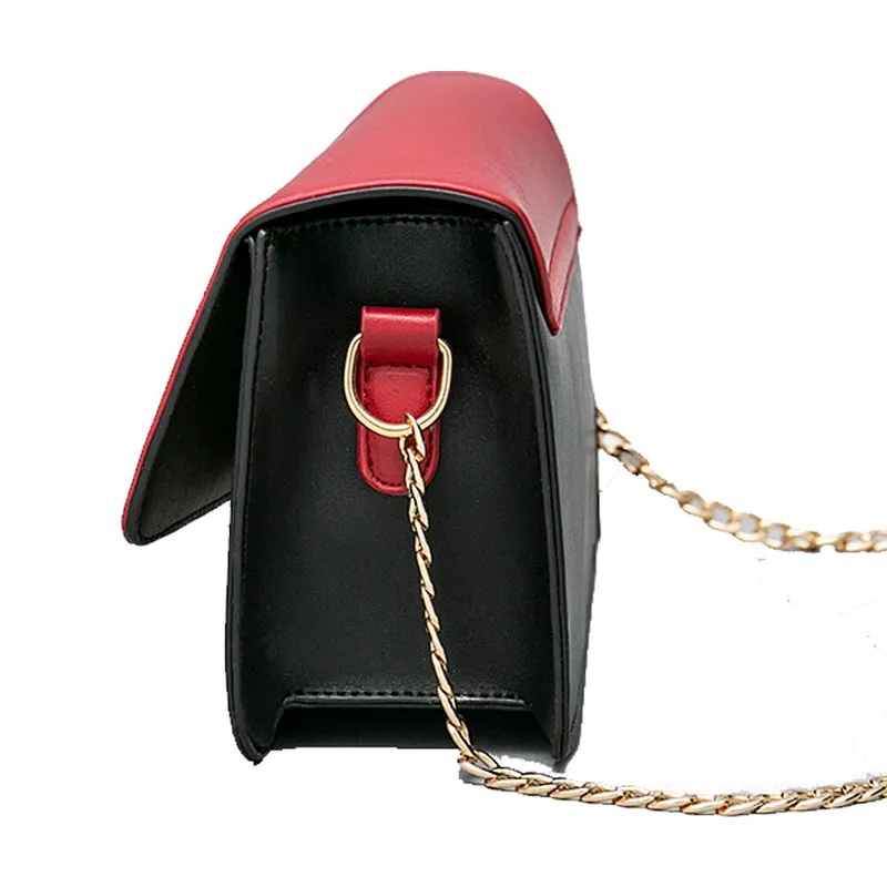 2019 simple versatile classic contrasting colors crossbody shoulder bag embroidery bag for shopping or daily used