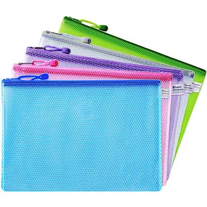 Custom logo zipper document file bag car