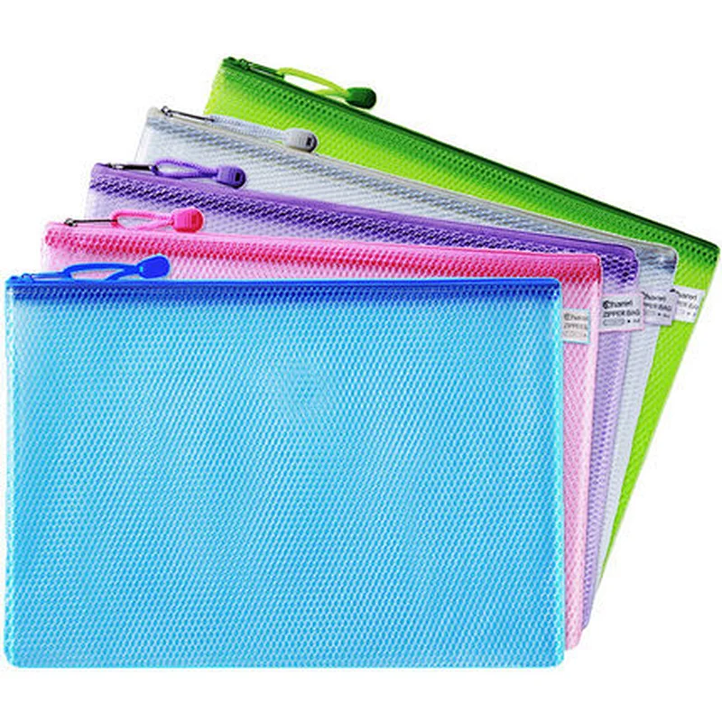 Custom logo zipper document file bag car