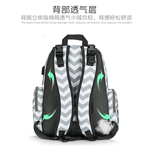 Multi-function large capacity waterproof USB port leisure nylon mum & baby backpack for travel or camping