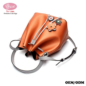 Elegant fashion customized Drawstring Bucket Bag for Women Crossbody Purse Shoulder Bag Suede Tote Handbags